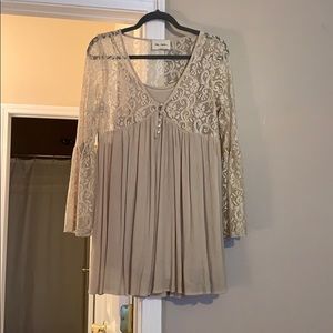 Long sleeve bohemian dress